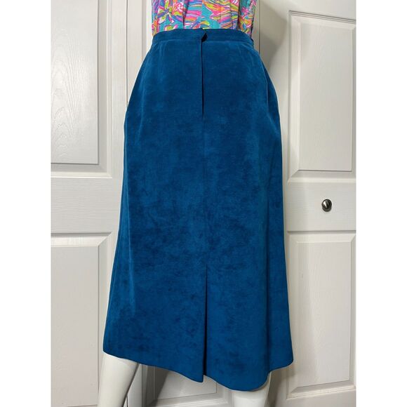 Cheng & Cheng Tailor Blue Suede Suit Dress Custom Design RARE! EUC! - Picture 7 of 11